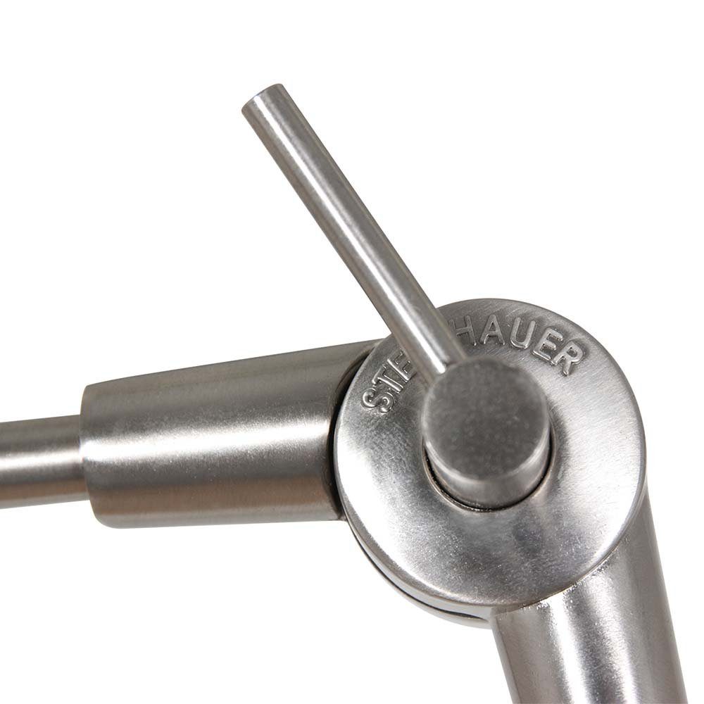 Steinhauer LIGHTING Wandleuchte, Leuchtmittel nicht inklusive, Wandlampe Gelenkleuchte Schlafzimmerleuchte Textil grau schwenkbar