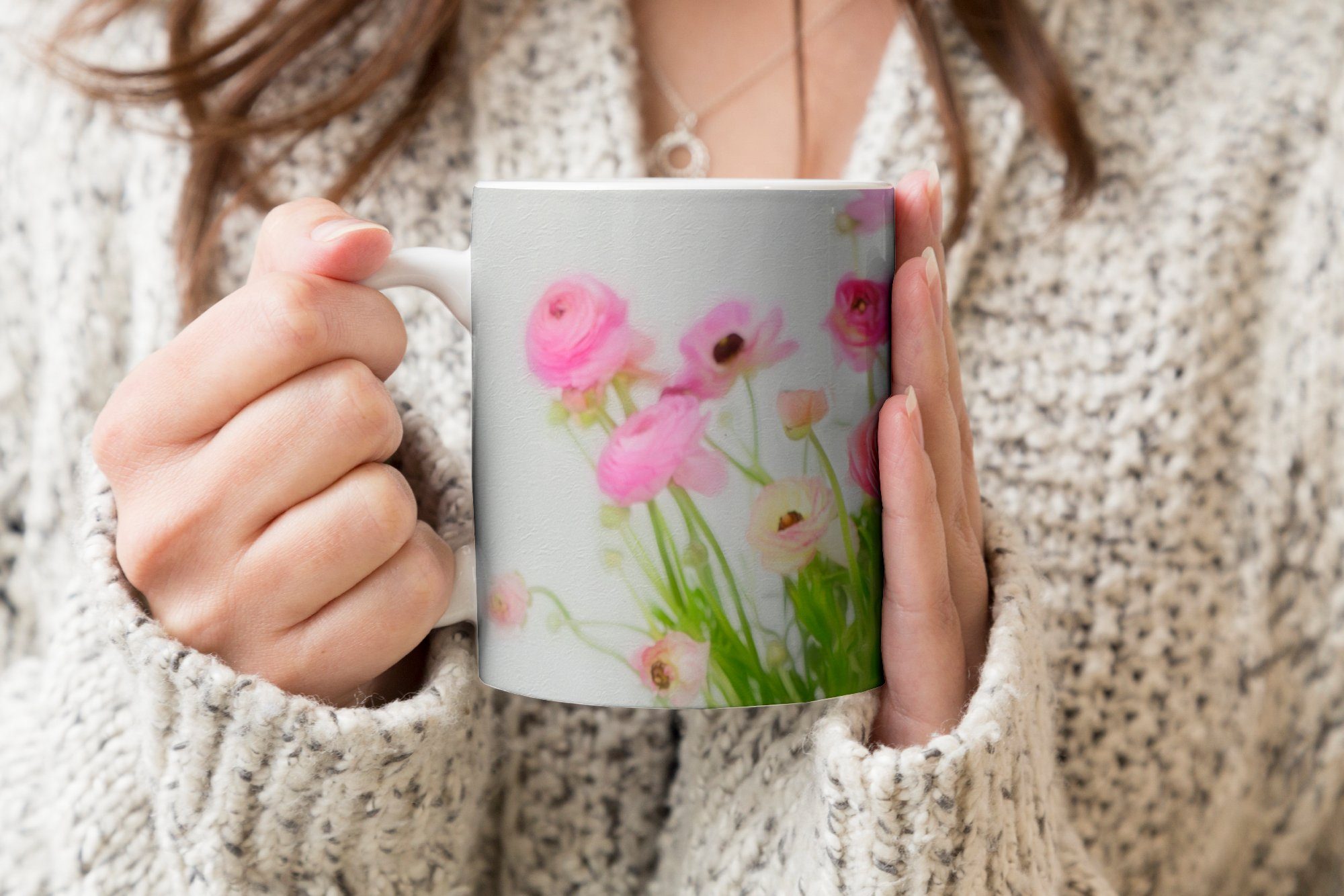MuchoWow Tasse Stillleben - Blumen - Kaffeetassen, Keramik, Teetasse, Frühling, Geschenk Becher, Teetasse