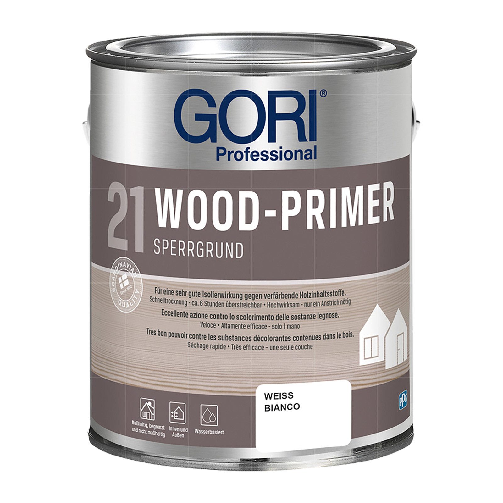 GORI Isoliergrundierung 21 Wood-Primer - 2.5 Ltr (Weiss)