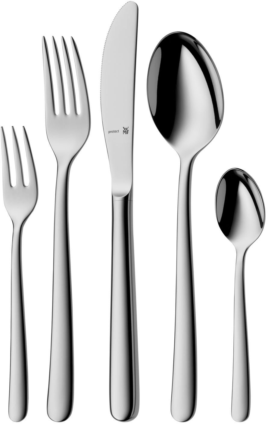 WMF Besteck-Set Kult Plus (66-tlg), 12 Personen, Cromargan® Edelstahl Rostfrei, ergonomisch, Cromargan protect