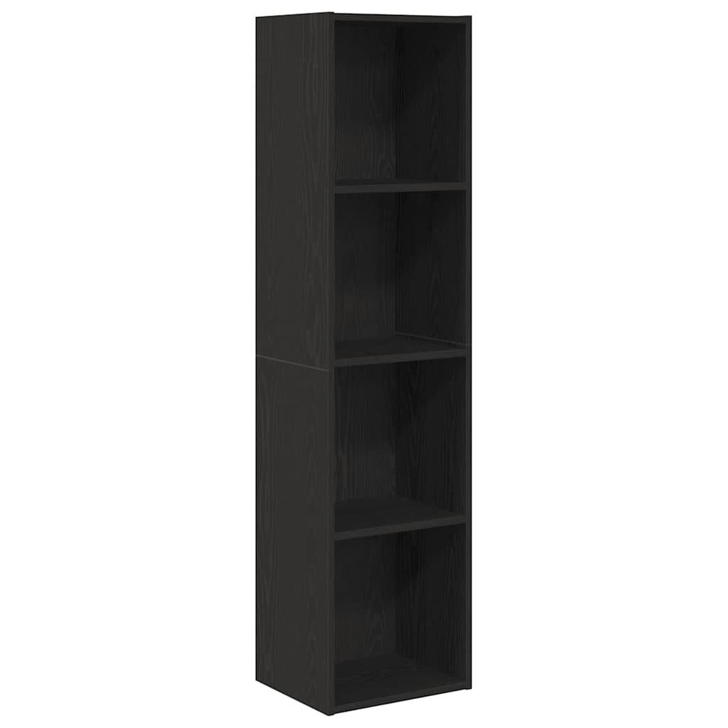 vidaXL Regal Bücherregal Wandhalterung Schwarz Eichen-Optik 143 x 30 x 36 cm, 1-tlg.