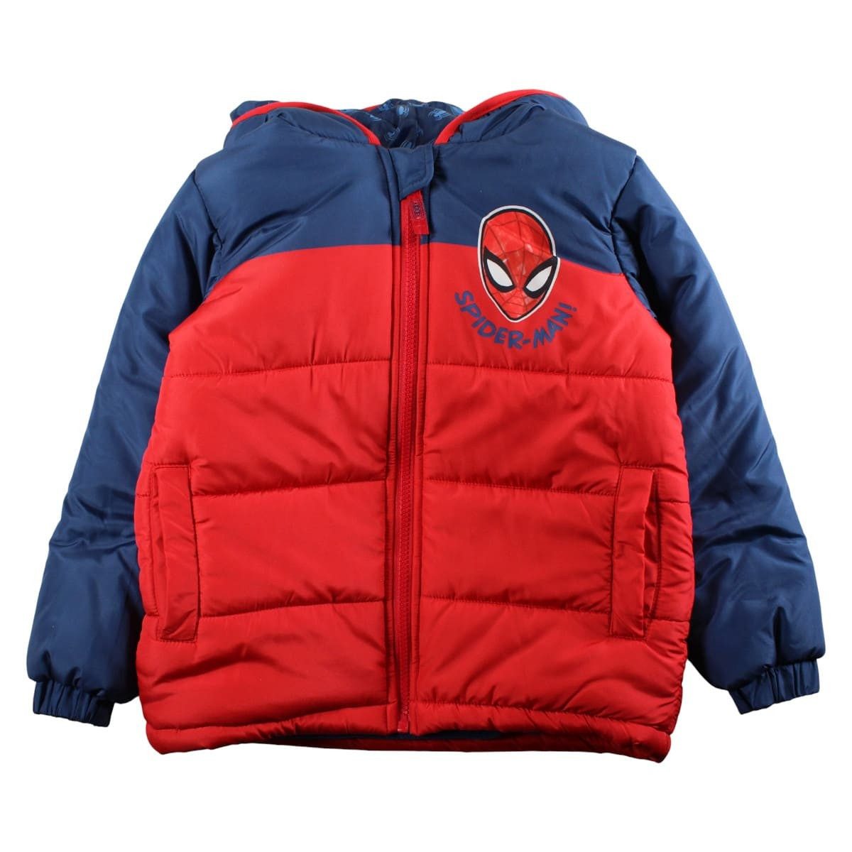 Spiderman Allwetterjacke Spider-Man Kinderjacke Jungen Mädchen Rot Blau 2–8 Jahre Jungen und Mädchen Jacke mit Kapuze
