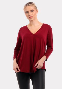 YC Fashion & Style Blusentop Oversized Long Bluse in XXL Look mit Rückenmotiv