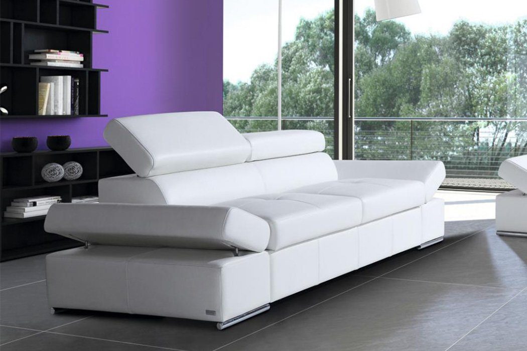 JVmoebel Sofa Luxus weißer 2.5 Sitzer Modernes Design Polstermöbel Neu, Made in Europe