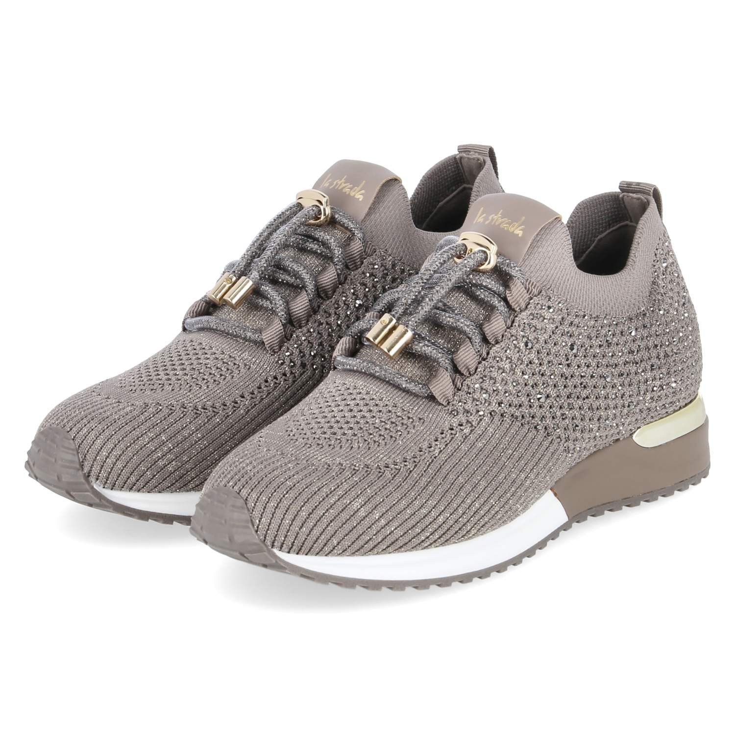 La Strada La Strada 2400409 4525 Damen Textil & Synthetik taupe Schnürschuh