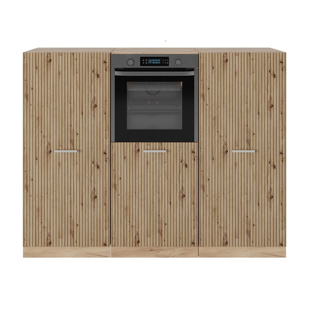 Vicco Küchenzeile R-Line, Artisan-Eiche/Goldkraft Eiche, 180 cm ohne Arbeitsplatte