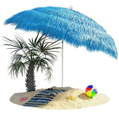 Kingsleeve Sonnenschirm, 160 cm Neigbar Höhenverstellbar Erdspieß Robust Standsicher leichter Transport Hawaiischirm Strandschirm Strandsonnenschirm