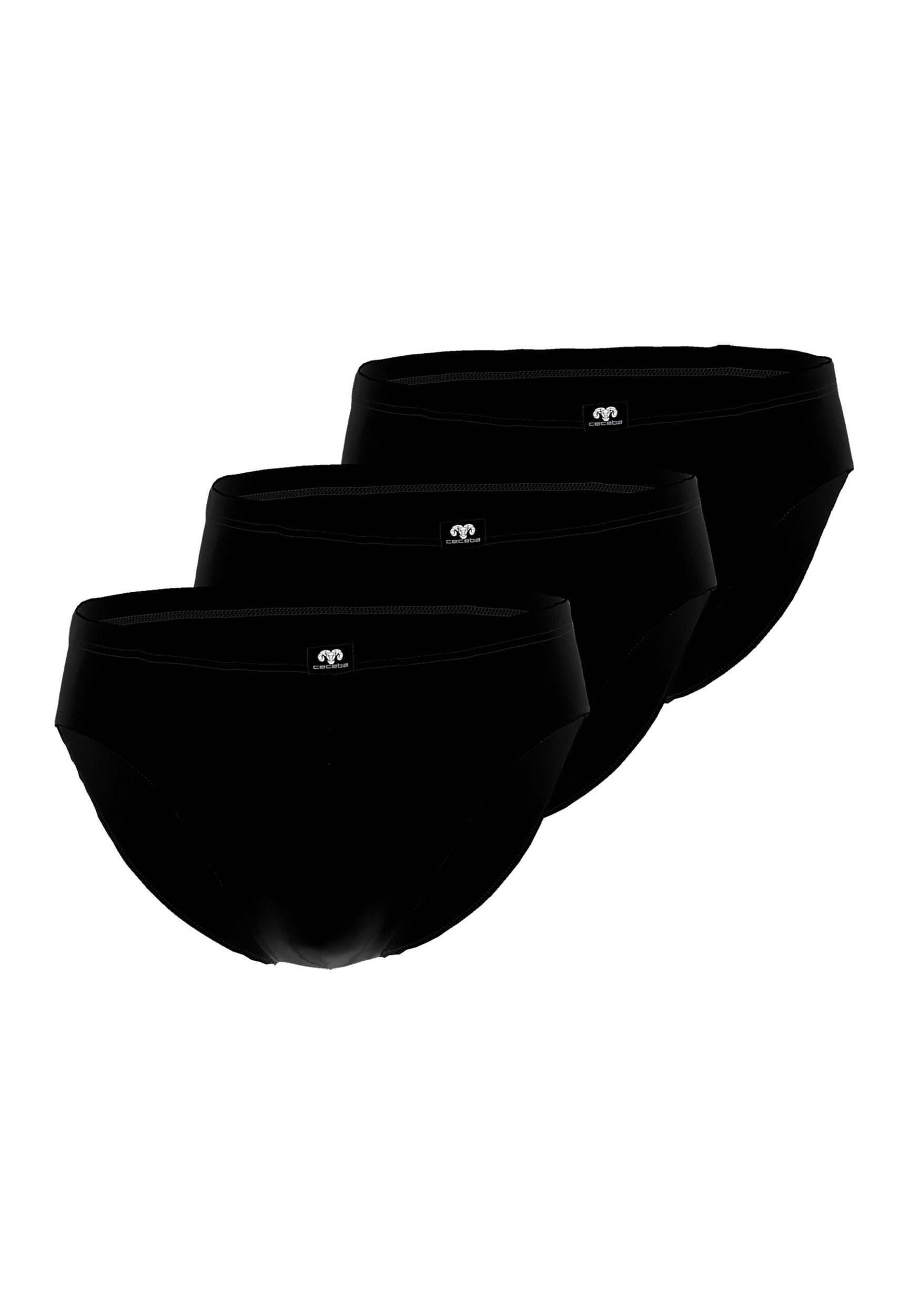 CECEBA Schlüpfer Sport Slip 3er Pack black günstig online kaufen