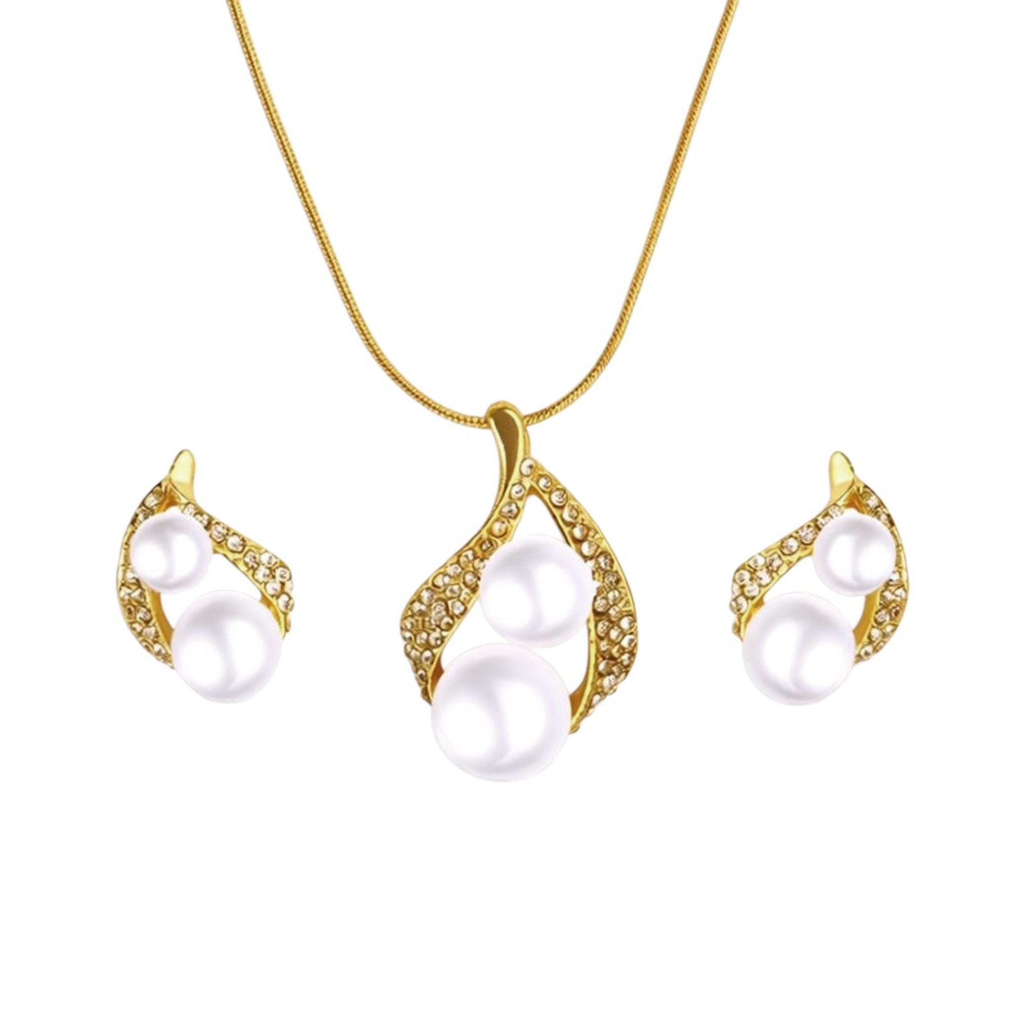 KARMA Schmuckset Schmuckset Damen, Kunstperlen & Kristalle (Damenschmuck Ge günstig online kaufen