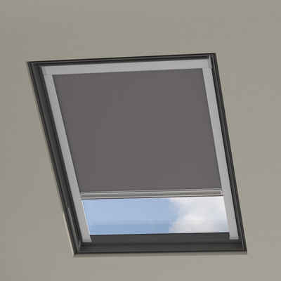 Dachfensterrollo C02 Velux Passend, Verdunkelnd, Grau, Cocoon Home, verschraubt