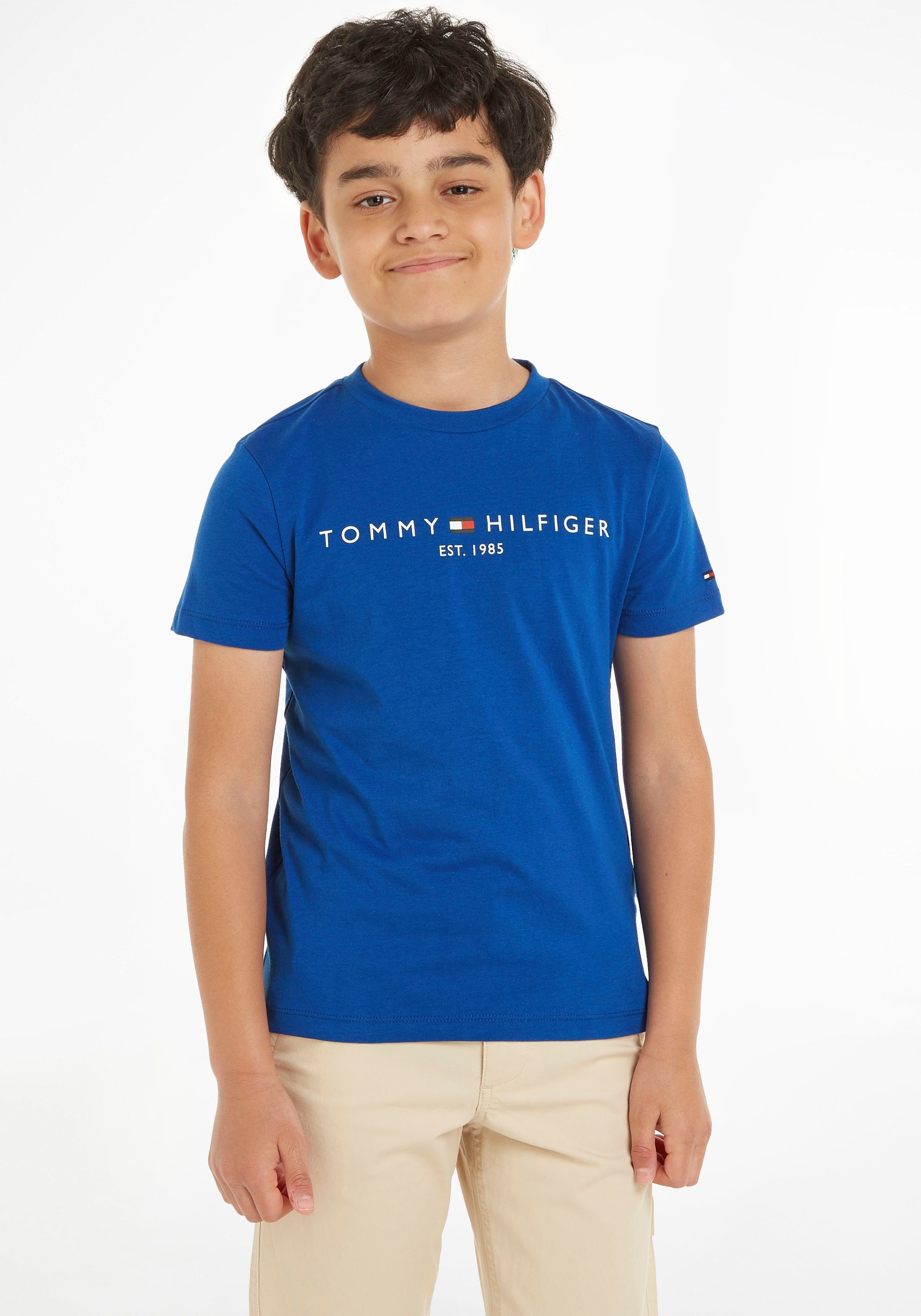 Tommy Hilfiger T-Shirt U ESSENTIAL Kinder Jahre ultra bis 16 TEE S/S blue