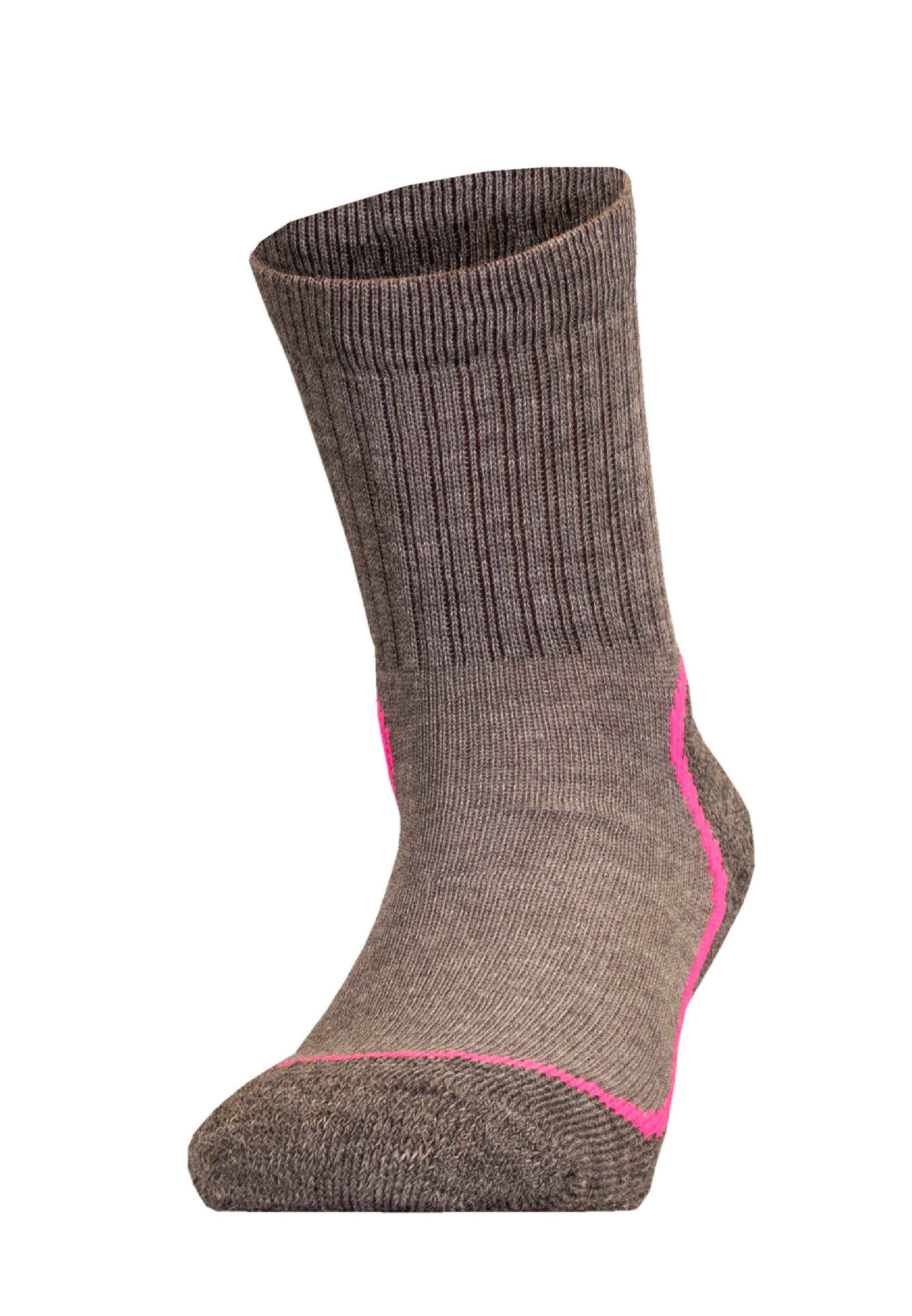 UphillSport Socken KEVO JR (1-Paar) Struktur Coolmax grau und mehrlagiger mit