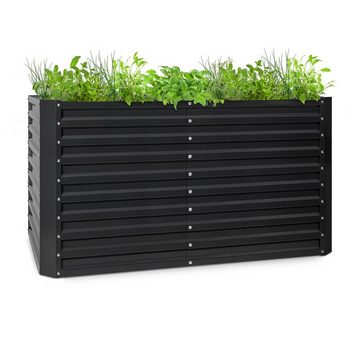 blumfeldt Hochbeet High Grow Straight Hochbeet, Pflanzkübel Outdoor Balkon außen groß Metall Garten