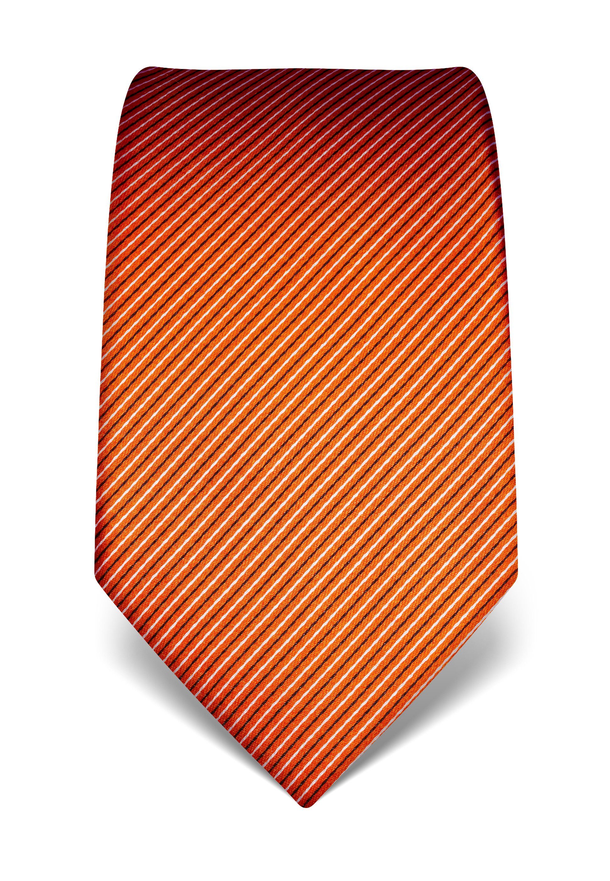 Krawatte Vincenzo orange gestreift Boretti
