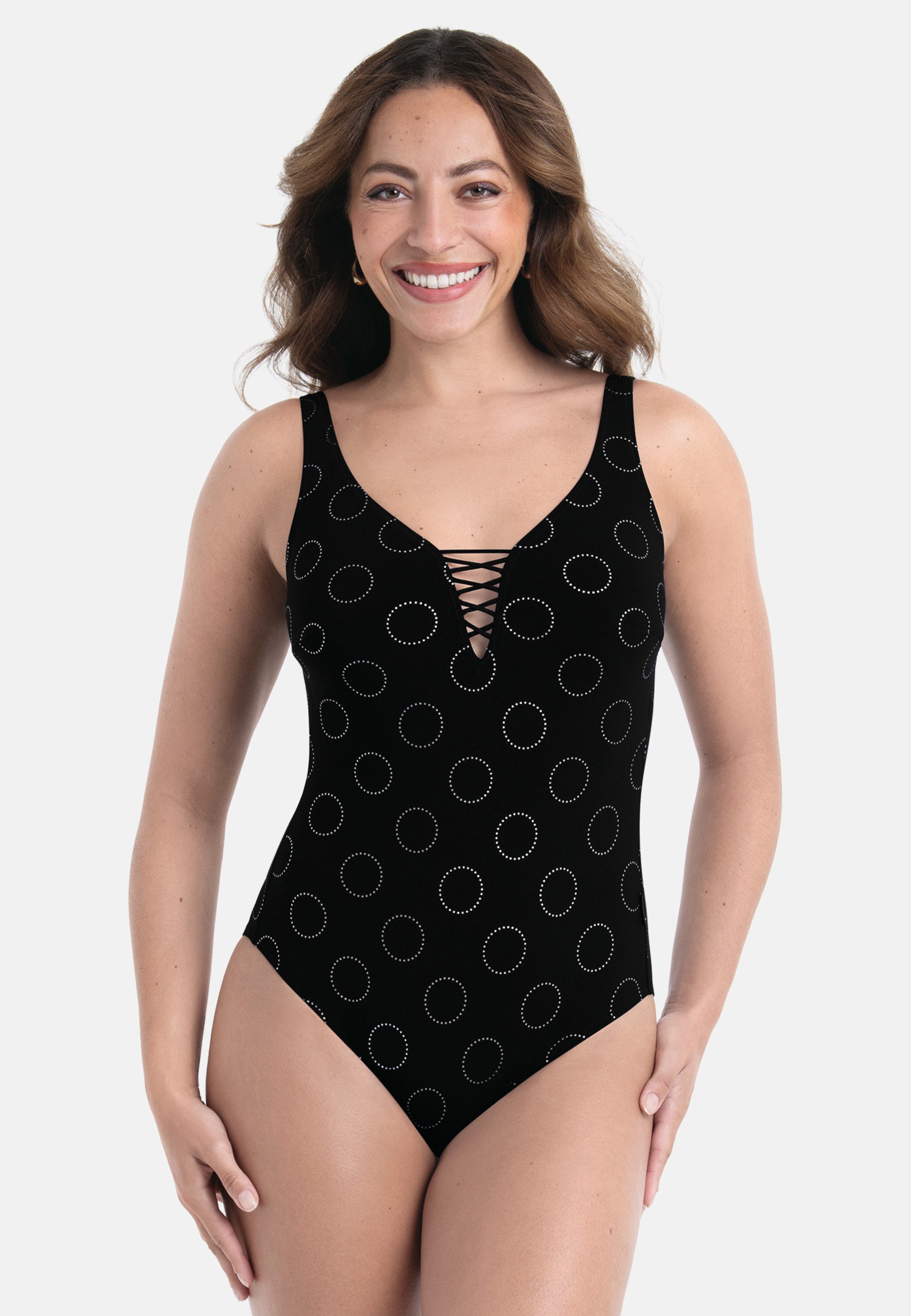 Rosa Faia Badeanzug Silver Pearls (1-St) Badeanzug - Blickdicht - Funktionales Futter im Brustbereich