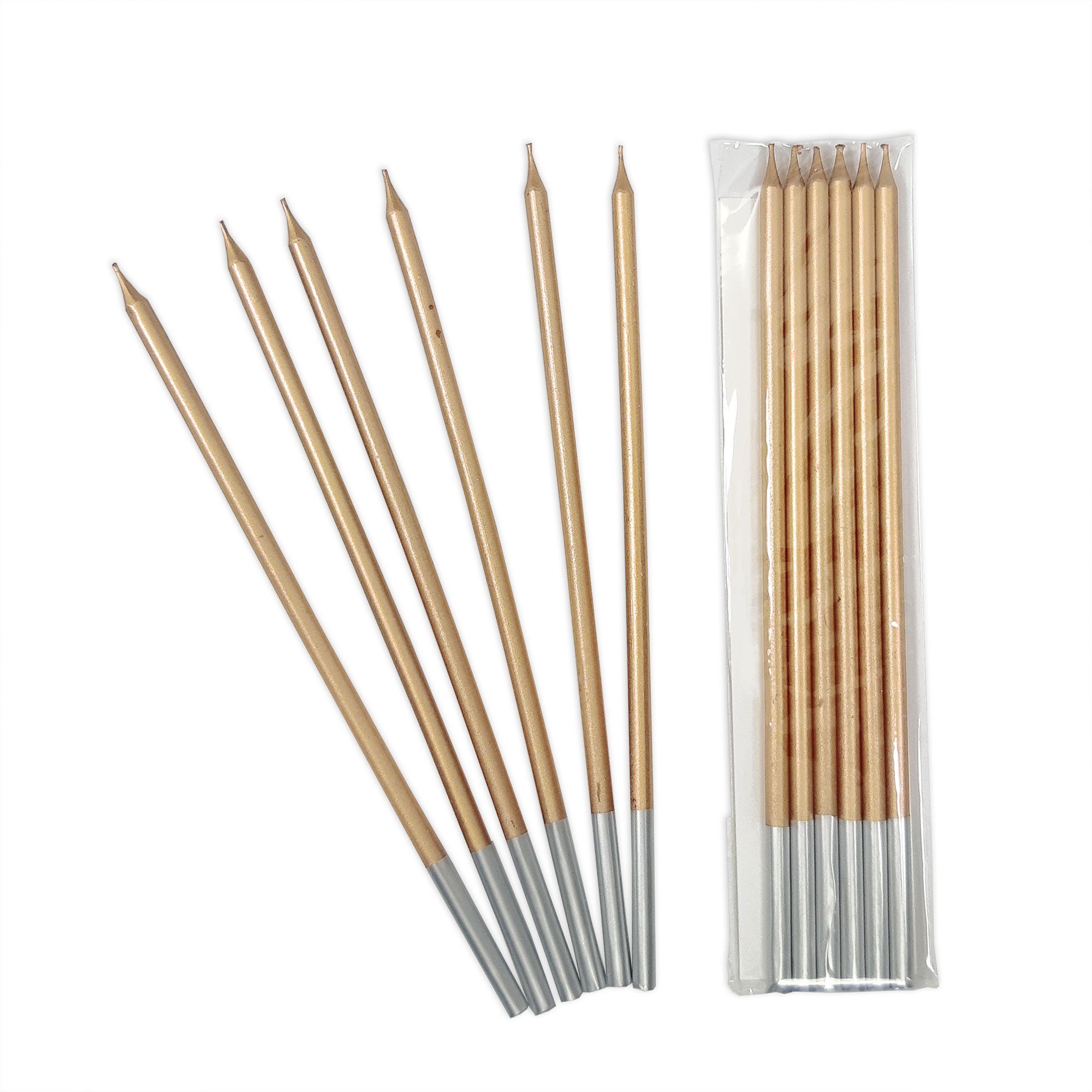 Frau WUNDERVoll Muffinform 12 Geburtstagskerzen gold, (12-tlg)