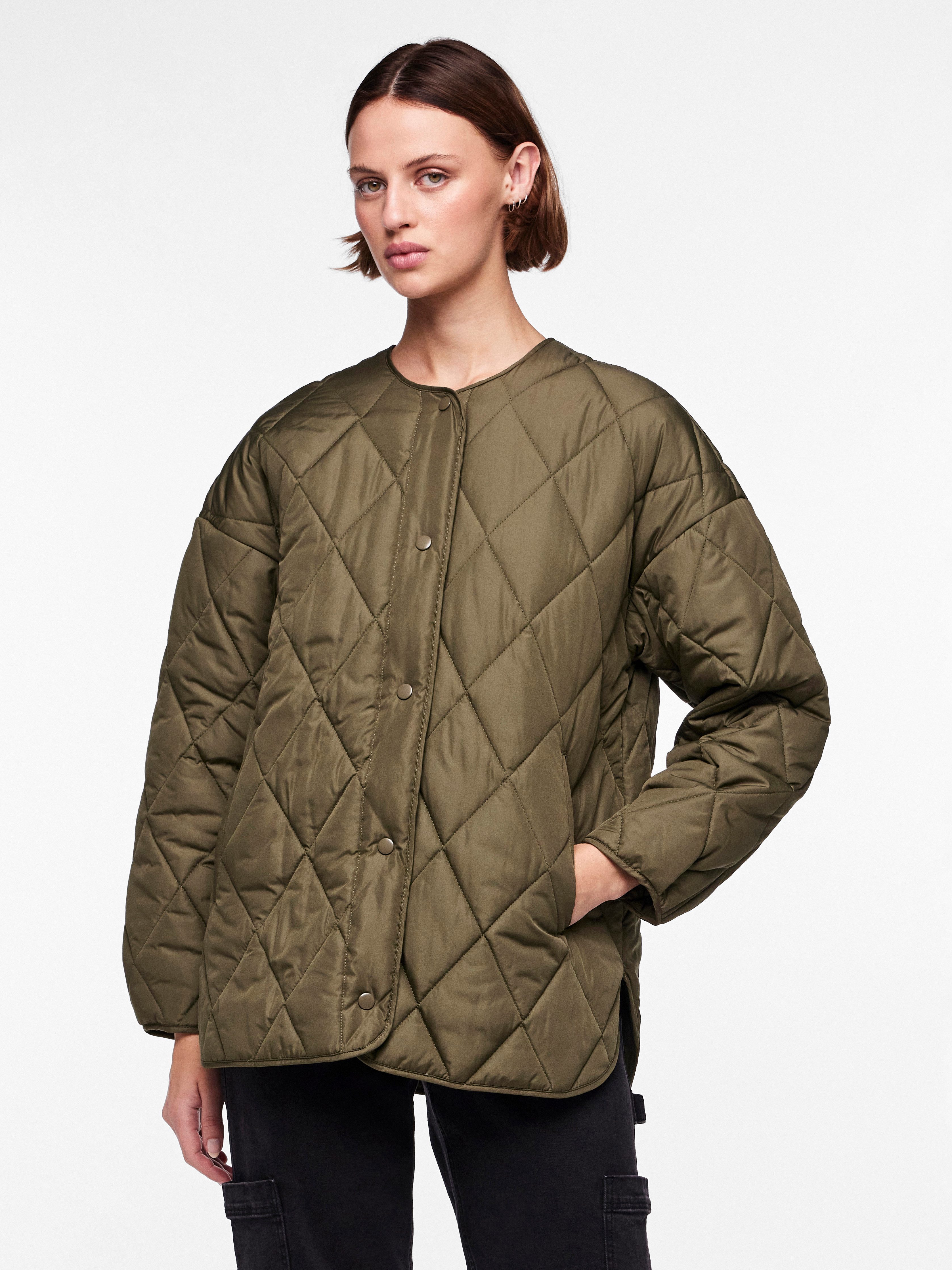 pieces Steppjacke PCSTELLA QUILTED JACKET NOOS BC Kunstfaser