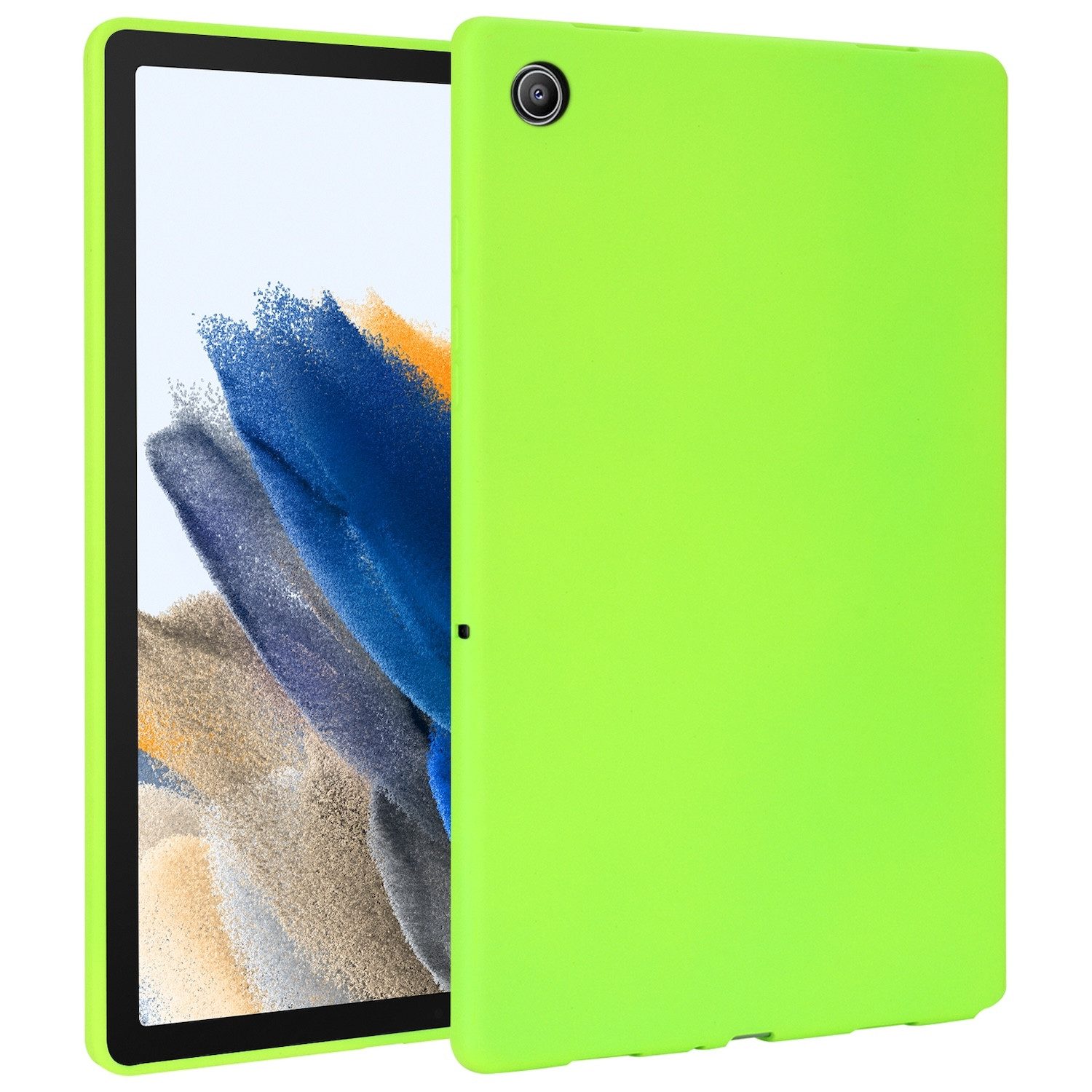 Wigento Tablet-Hülle Für Samsung Galaxy Tab A9 TPU Silikon Hülle dünn Cover Hellgrün