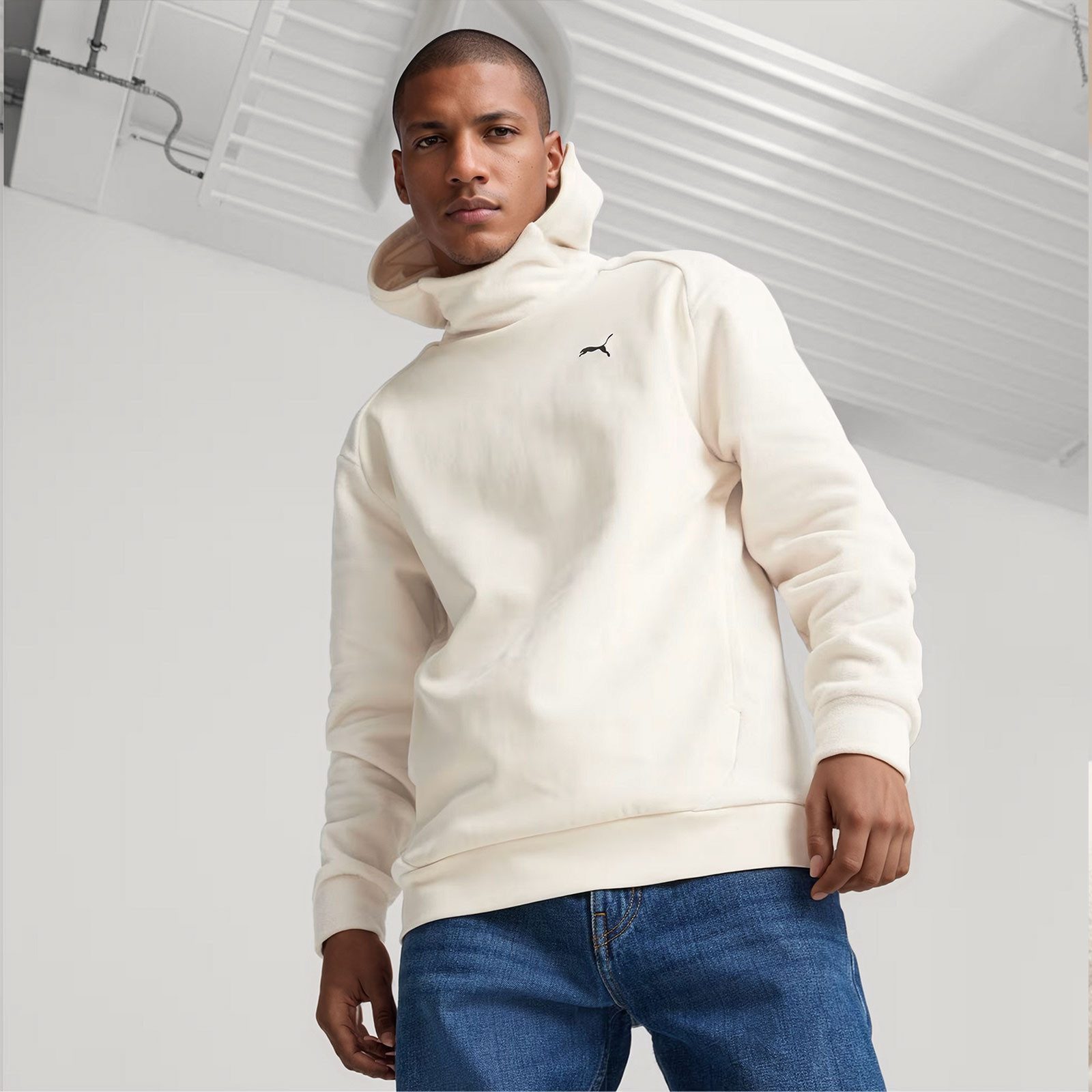 PUMA Kapuzenpullover Polarfleece Hoodie mit zwei seitlichen Einschubtaschen