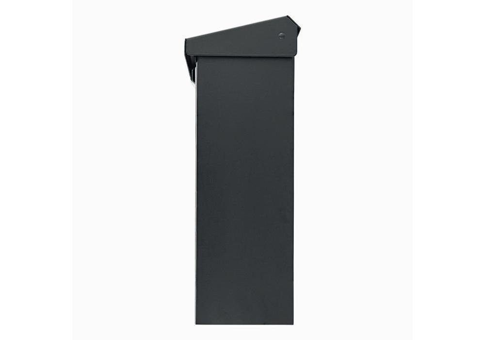 Burg Wächter Briefkasten Briefkasten LONDON H320xB377xT115mm Stahl verzinkt mattschwarz Edelstahltür Einwurf-B332xH31mm