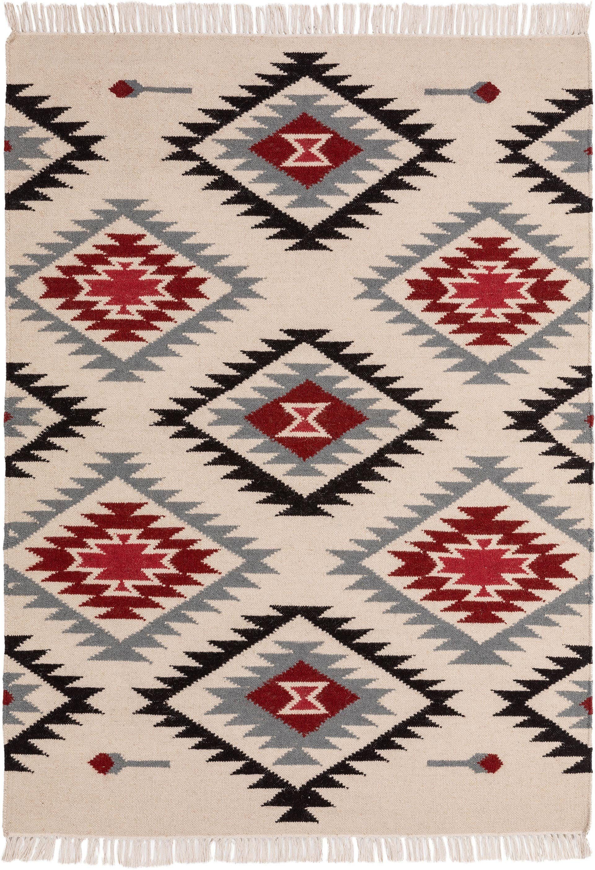benuta Teppich Zohra, rechteckig, Höhe: 5 mm, Kunstfaser, Berber, Ethno-Style, Wohnzimmer