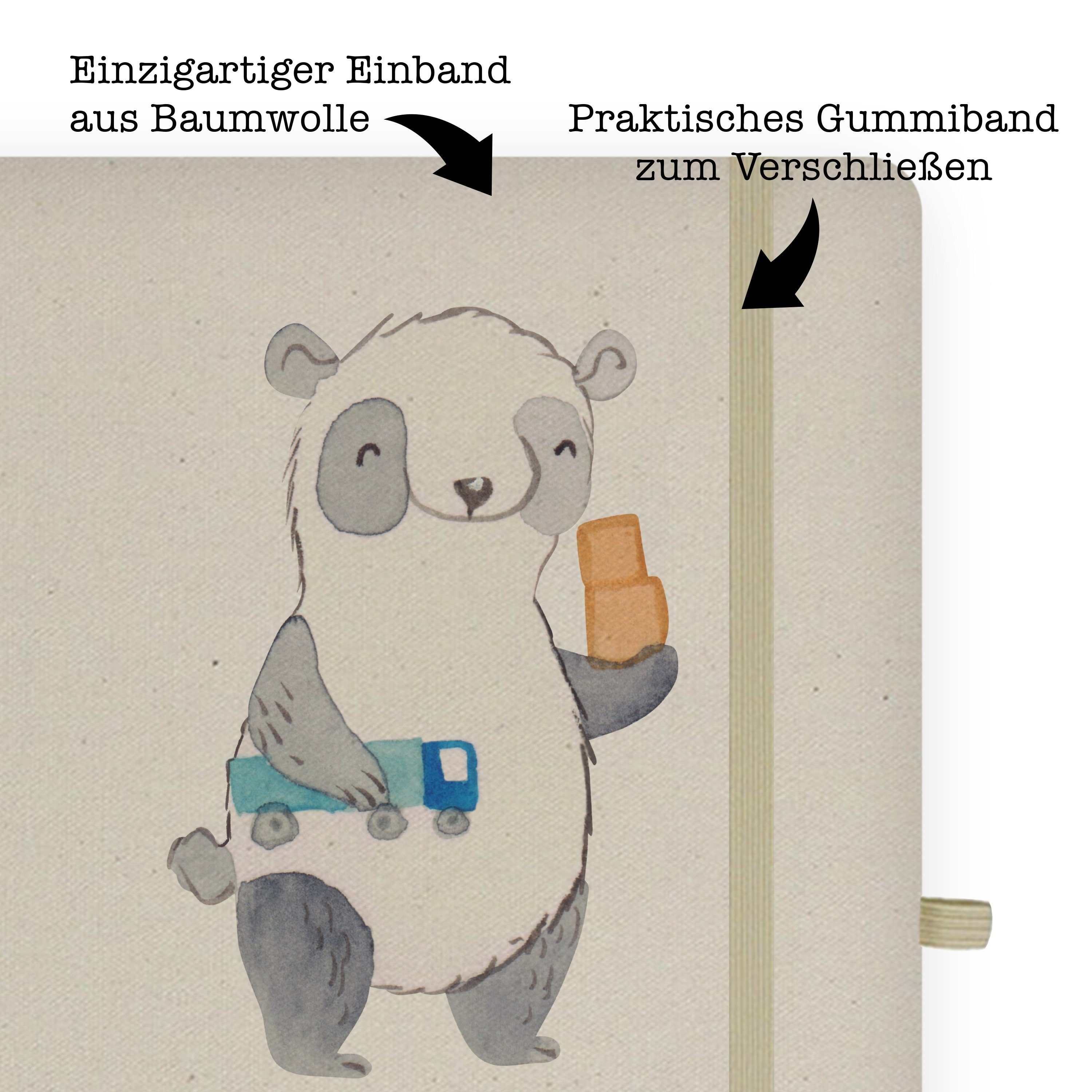 Mr. & Mrs. Panda Geschenk, mit Transparent Mr. Notizbuch - & Mrs. Herz Berufskraftfahrer - Adressbuch, Noti Panda