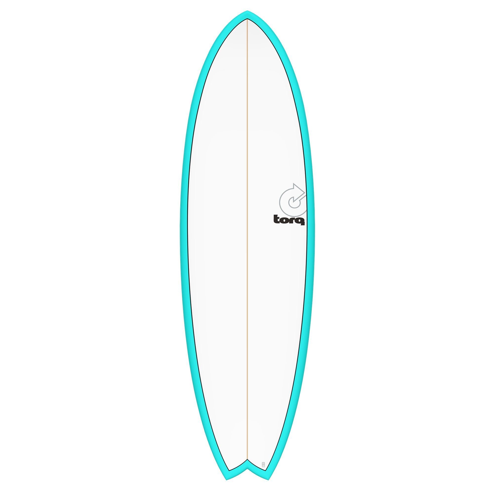 TORQ Wellenreiter Surfboard TORQ Epoxy TET 5.11 MOD Fish Blau Pinlin, Fish, (Board)