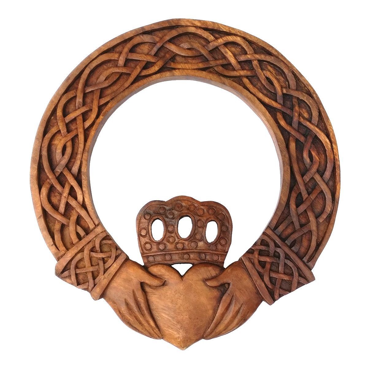HOPLO Wanddekoobjekt Irische Deko Wandbild CLADDAGH Freundschaft