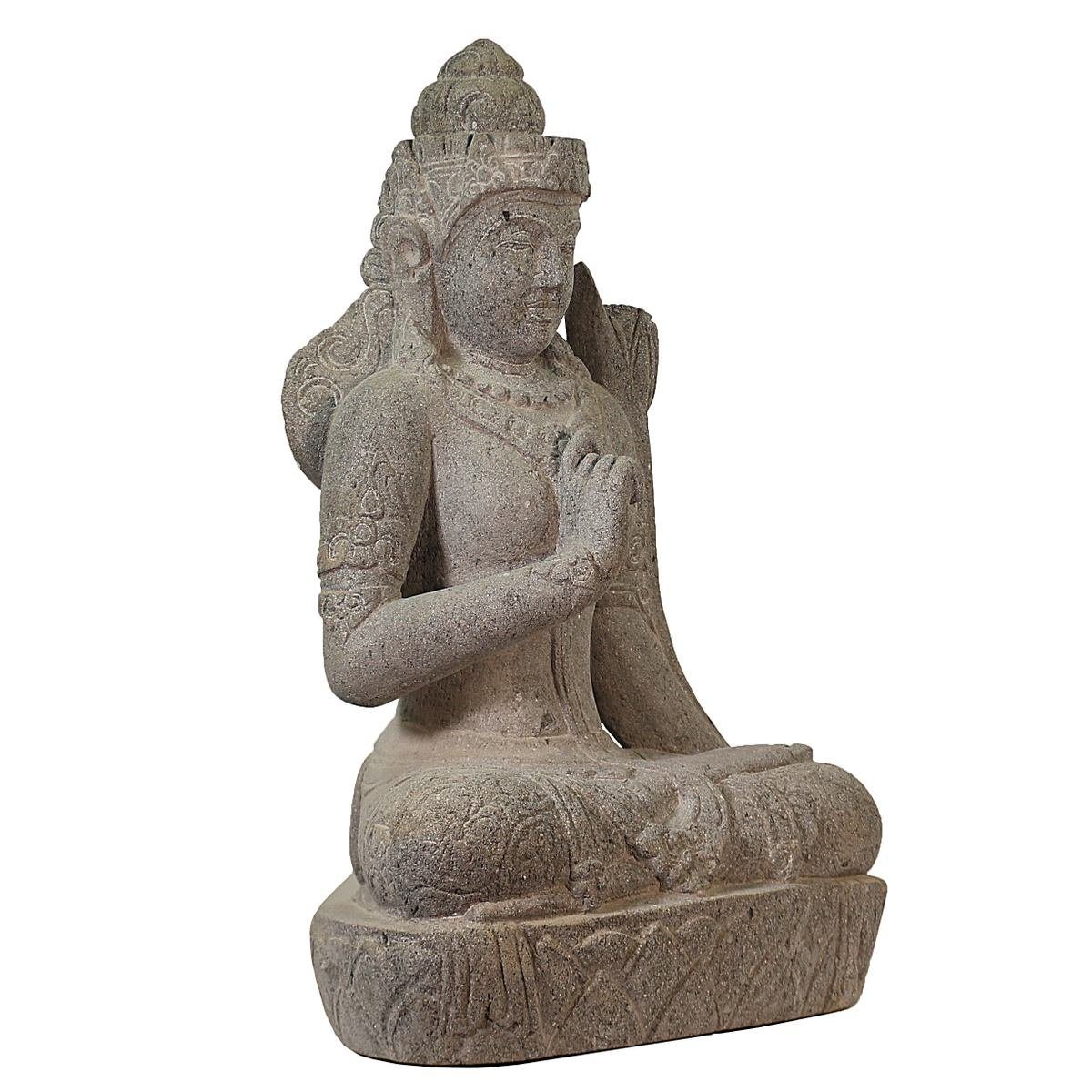 Handarbeit sitzend im Figur Oriental Massiv Flussstein Galerie St), (1 Steinfigur Dewi in Ursprungsland traditionelle Herstellung 61 Dekofigur Tara cm