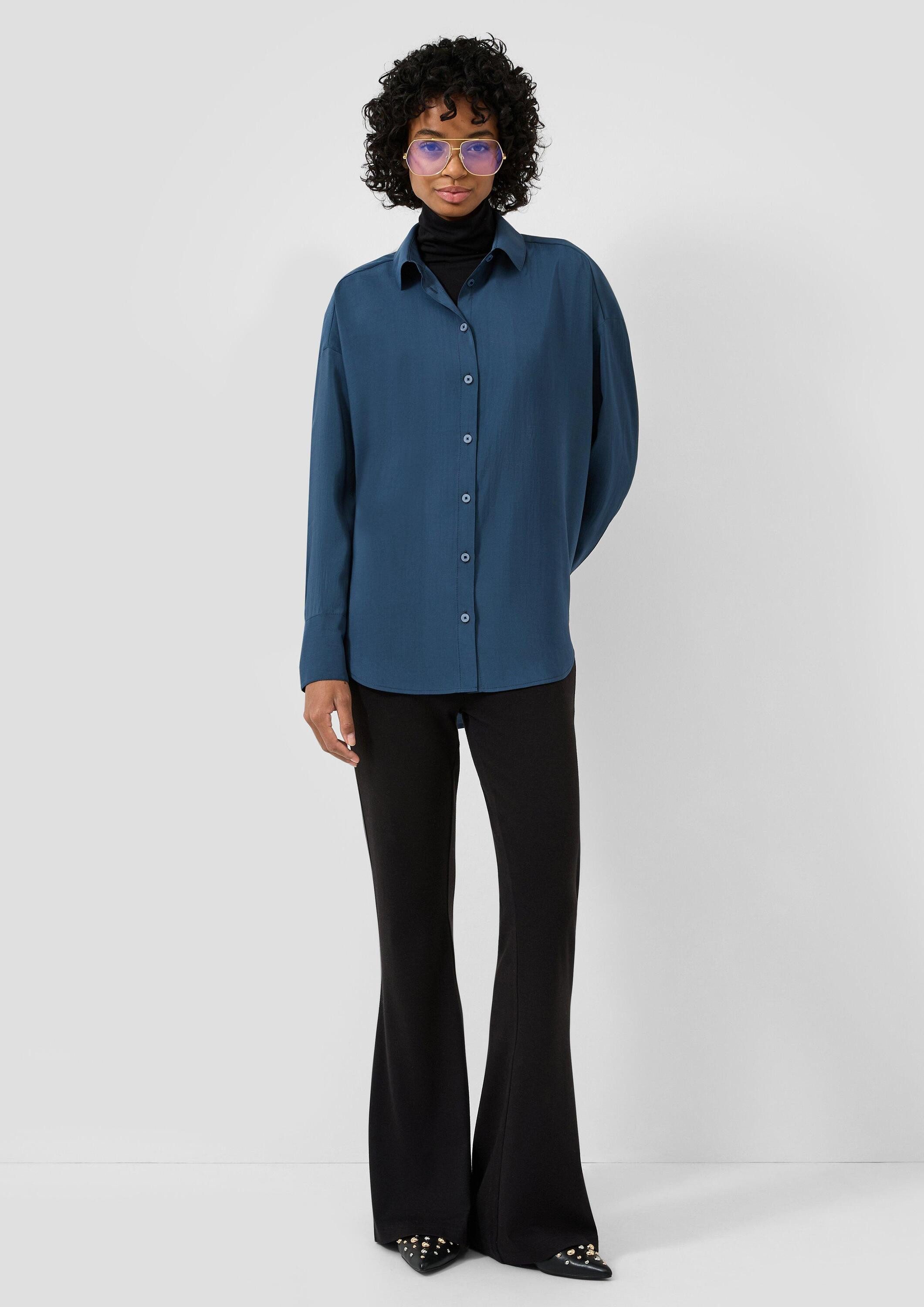 QS Langarmbluse Bluse Fließende Bluse