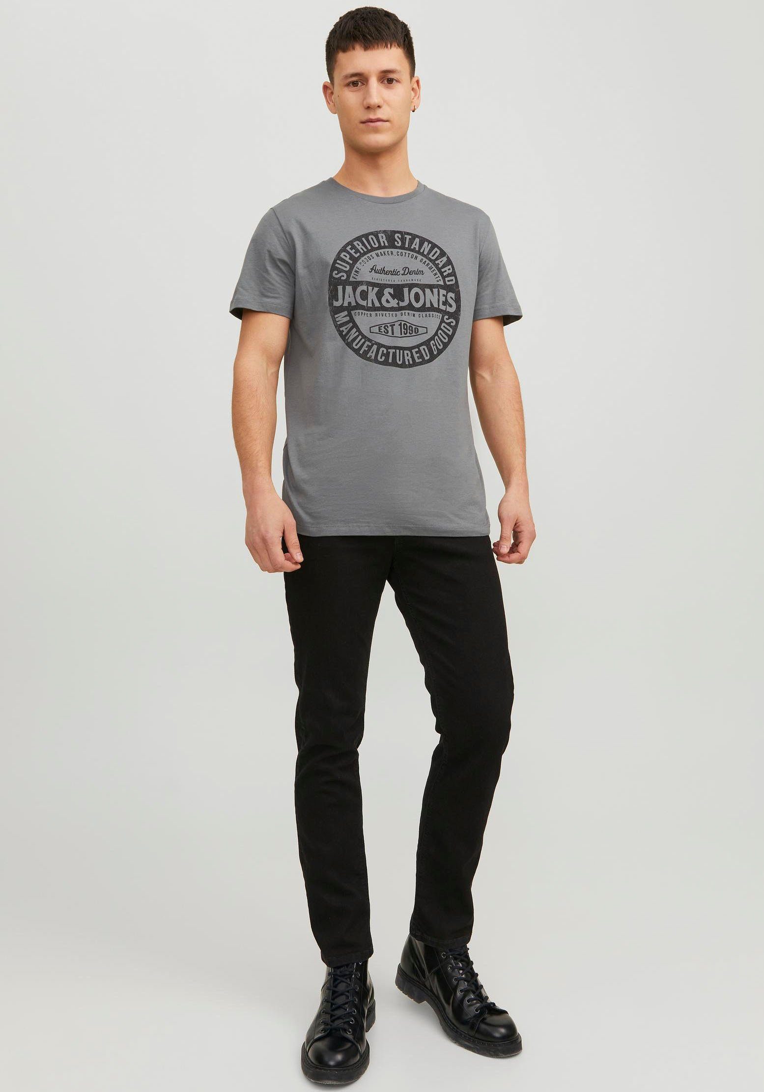 Jack & Jones Rundhalsshirt Sedona 23/24 JJEJEANS SS O-NECK NOOS Sage TEE