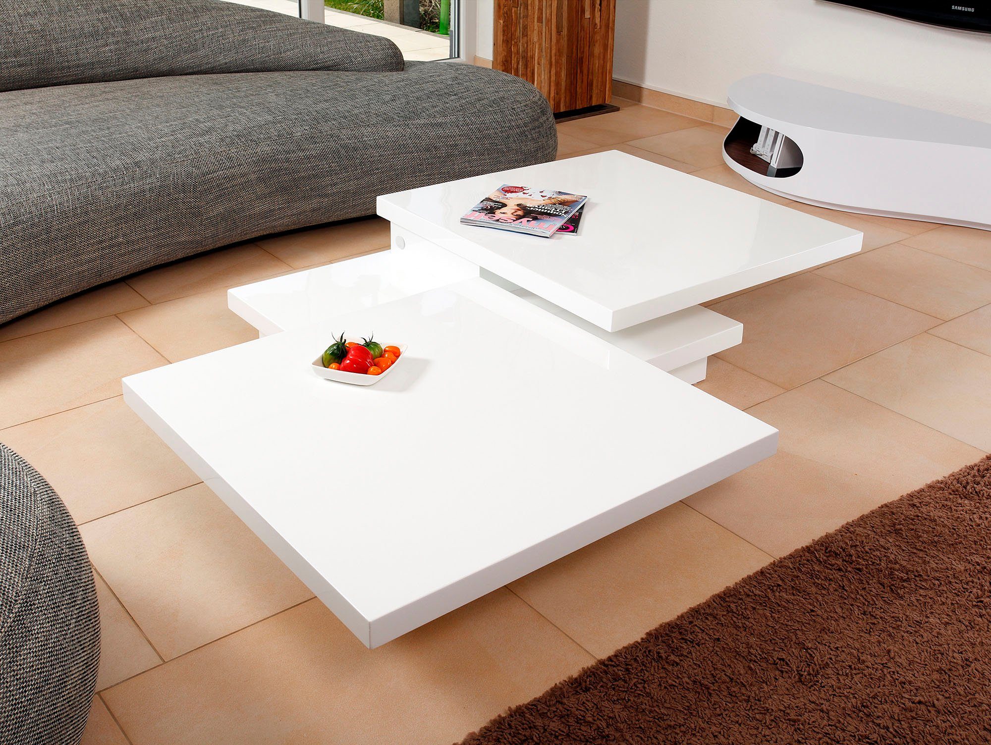 SalesFever Couchtisch, Tischplatte drehbar um 360° günstig online kaufen