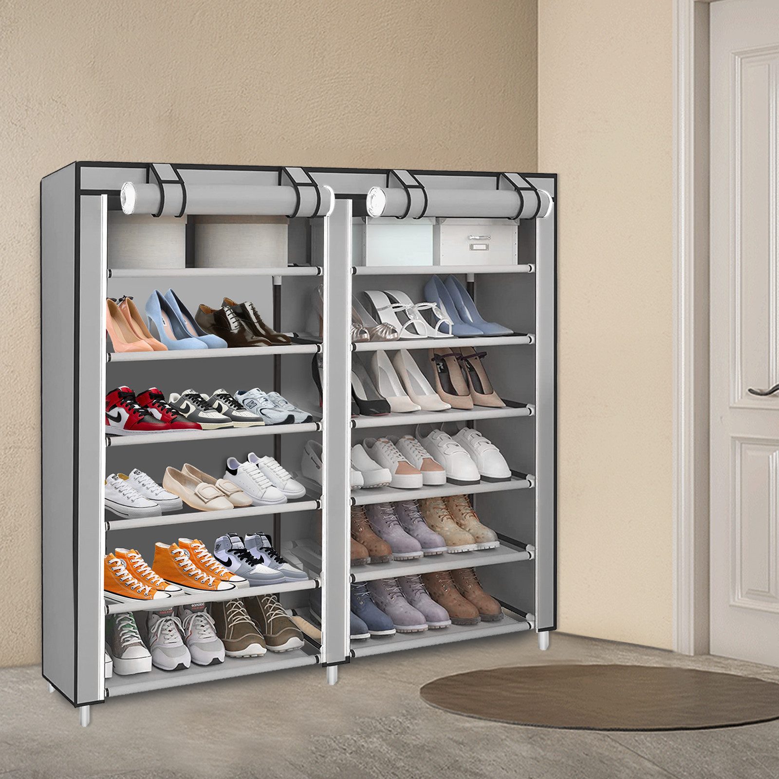 JEOBEST Schuhregal Schuhschrank Schuhaufbewahrung mit staubdichtem günstig online kaufen
