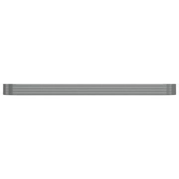 furnicato Hochbeet Pulverbeschichteter Stahl 544x100x36 cm Grau