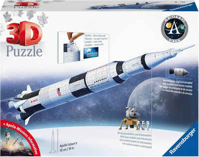 Ravensburger 3D-Puzzle Apollo Saturn V Rakete, 440 Puzzleteile, Made in Europe; FSC®- schützt Wald - weltweit