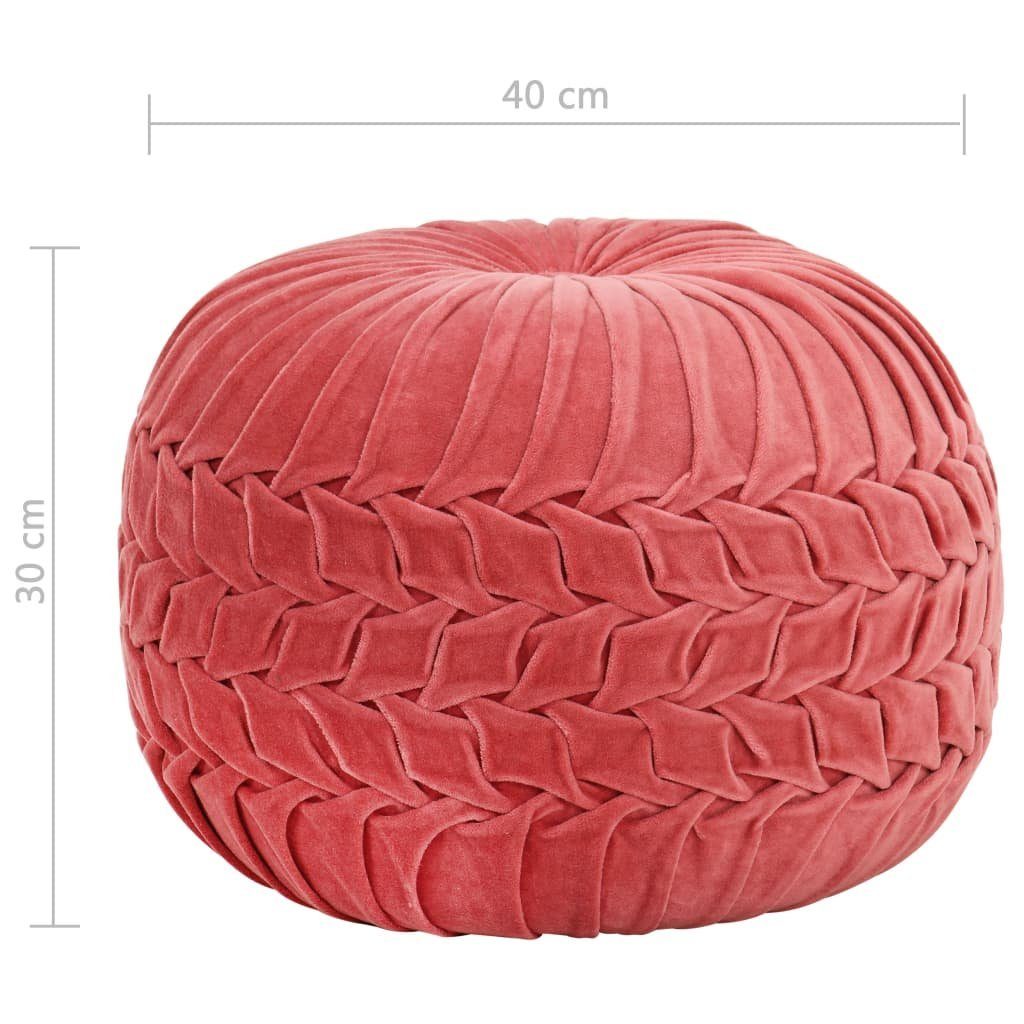 Baumwollsamt 40×30 (1 Kittel-Design Polsterhocker Rosa Pouf St) cm vidaXL