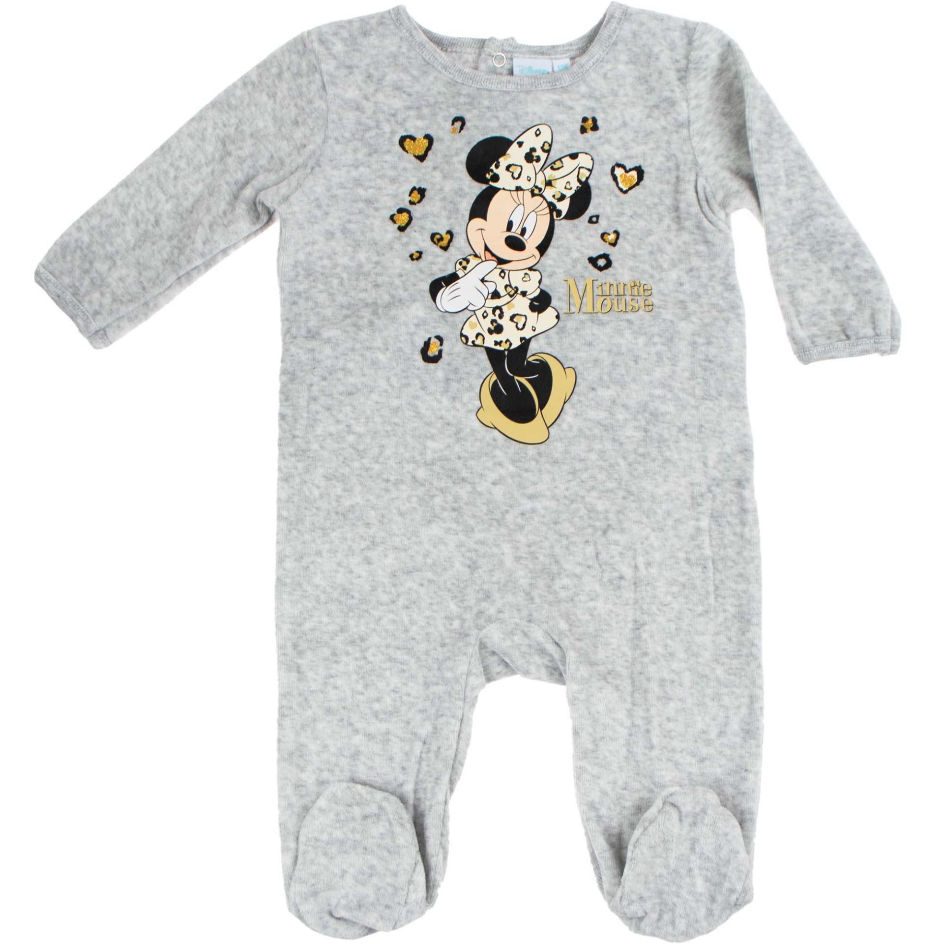 Disney Minnie Mouse Strampler Baby-Strampler Baby-Outfit kuscheliger Einteiler für Babys