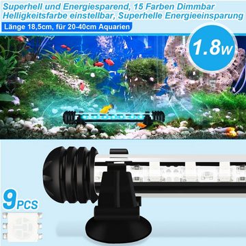 Bettizia LED Aquariumleuchte 18-112cm LED Aquarium Strahler Schalentiere RGB Mondlicht Wasserdicht