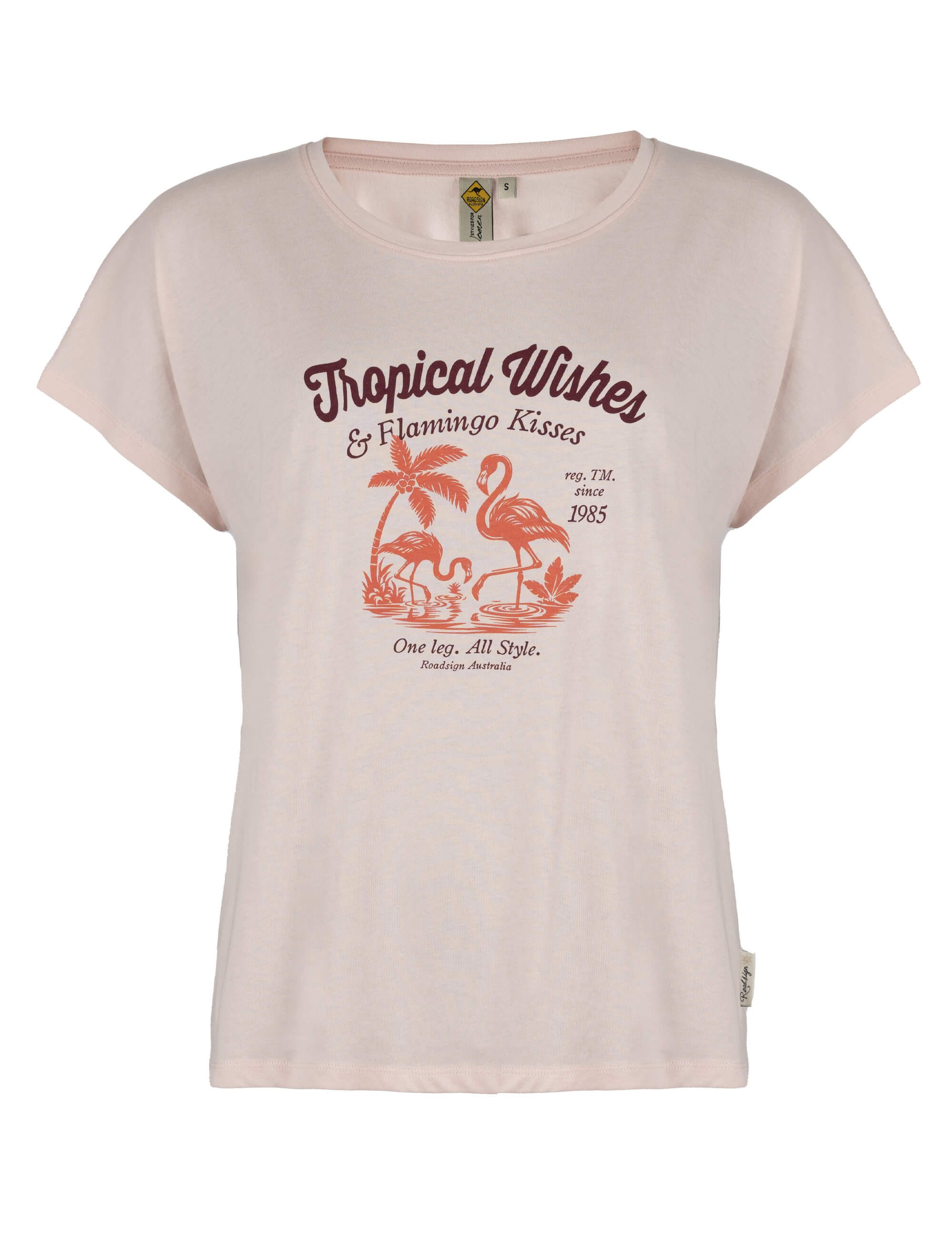 ROADSIGN australia T-Shirt Tropical Vibes (1, 1-tlg., 1) mit Print, weiche Haptik, 100% Baumwolle, perfekt für warme Tage