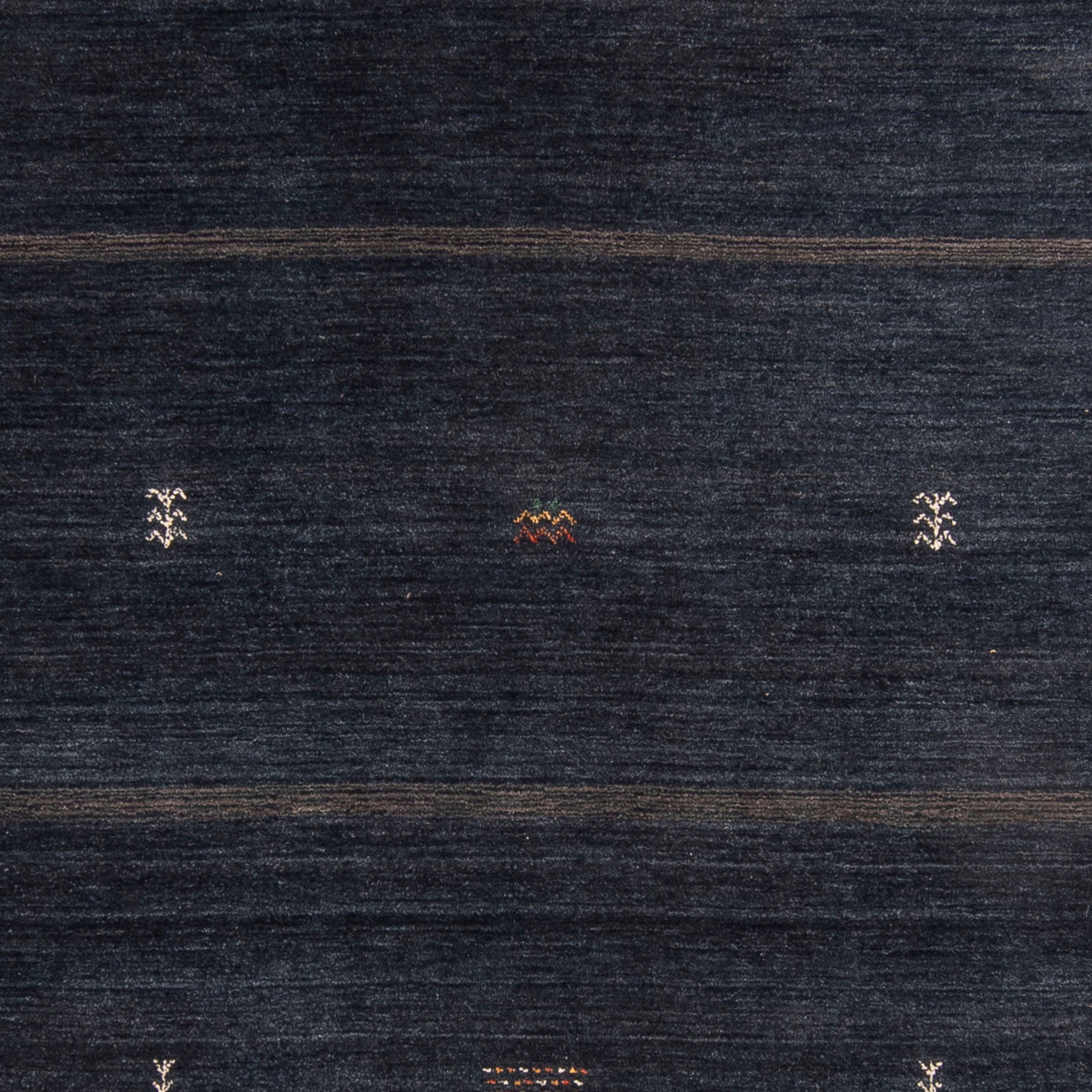 Wollteppich Gabbeh cm 173 - - Softy mm, 240 - x Einzelstück morgenland, dunkelblau, 12 Höhe: Wohnzimmer, Loribaft rechteckig