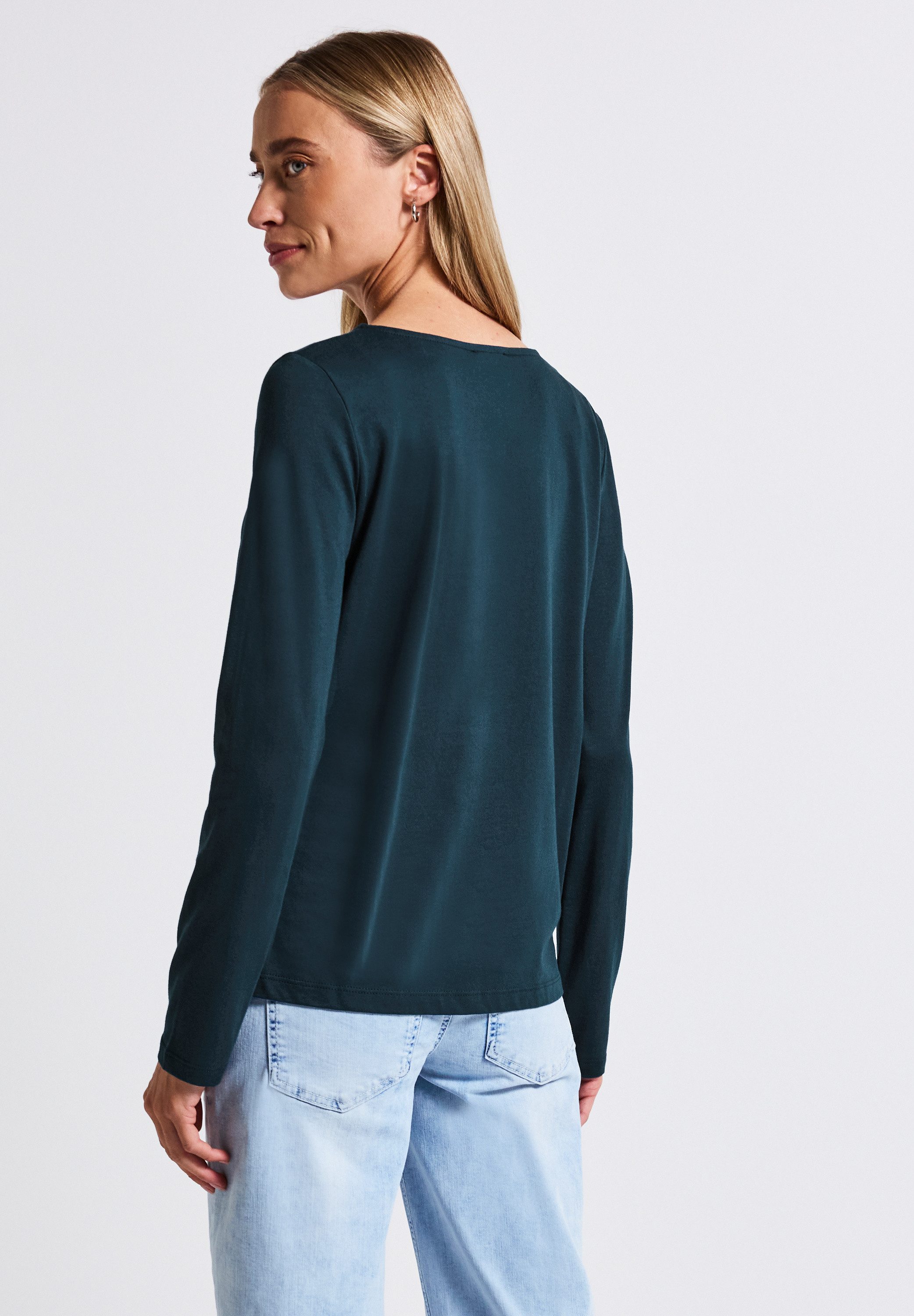 STREET ONE Langarmshirt im soften Baumwoll-Mix günstig online kaufen