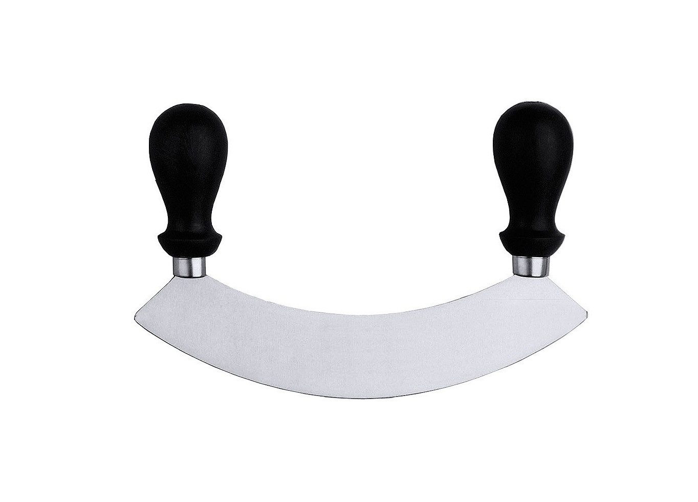 Contacto Wiegemesser Kräuterwiege Mezzaluna einschneidig 25cm X65CrMoV15-Stahl