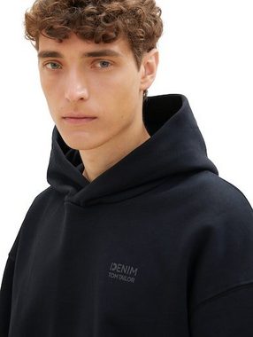 TOM TAILOR Denim Kapuzensweatshirt mit großem Logodruck