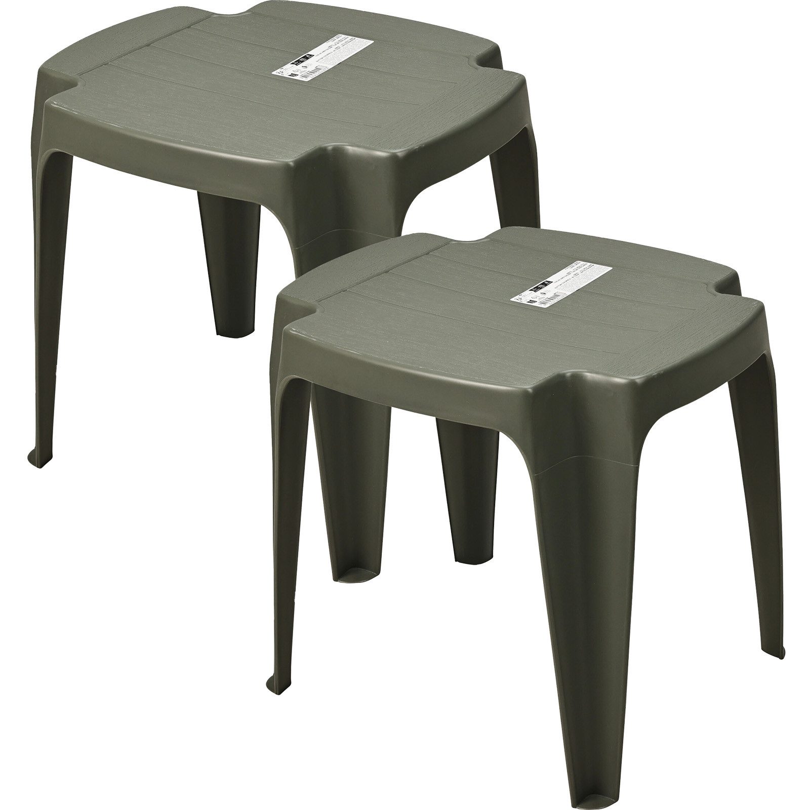 Progarden Sitzhocker Gartenhocker Fußhocker Knie 43x38x38 cm Grün 2 er Set (Set, 2 St., Packung), 2 Stk, 43x38x38cm, Dunkelgrün, Vierbeiner, Standsicher