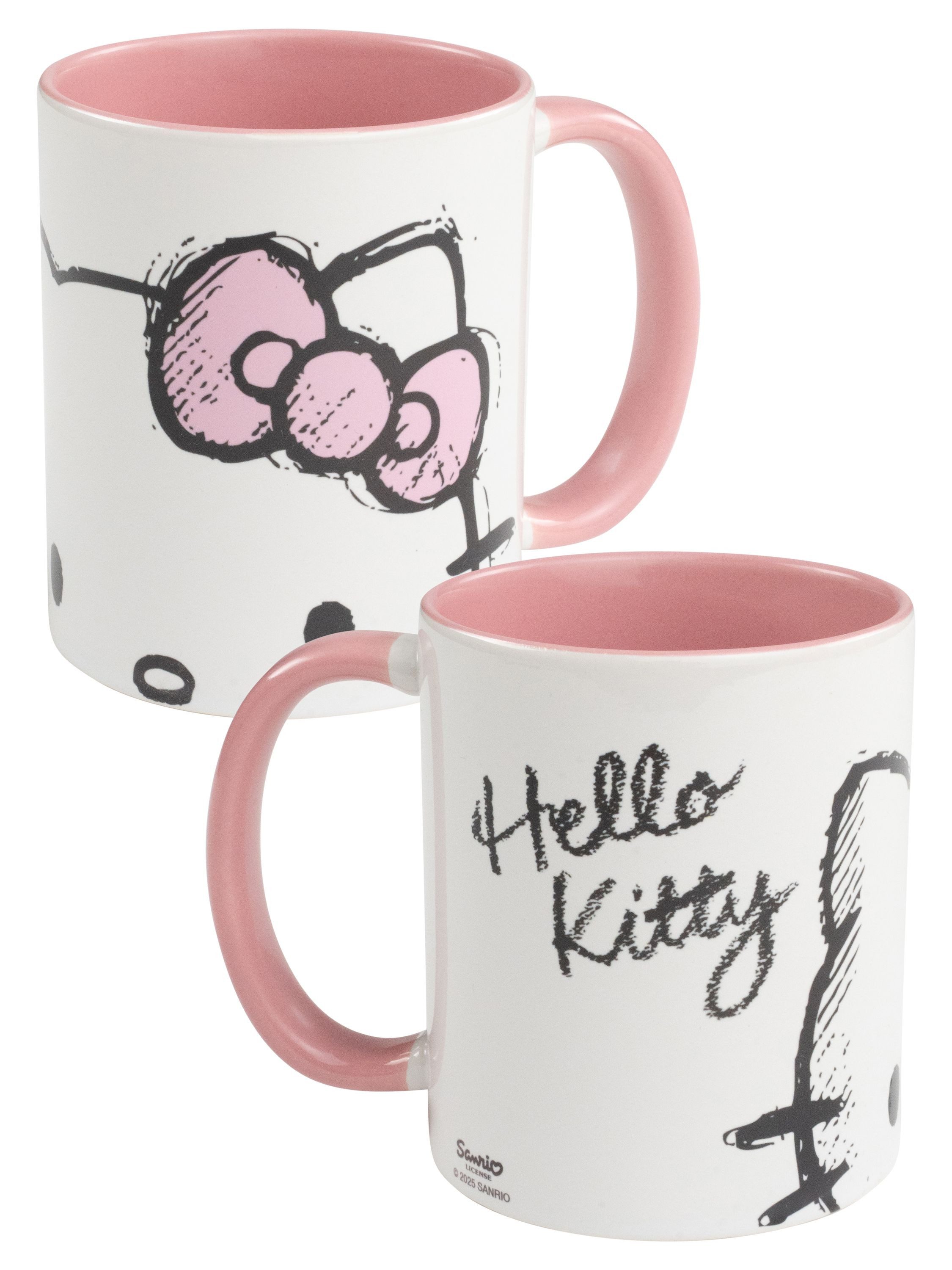United Labels® Tasse Hello Kitty Tasse Becher Kaffeetasse 320 ml, Keramik