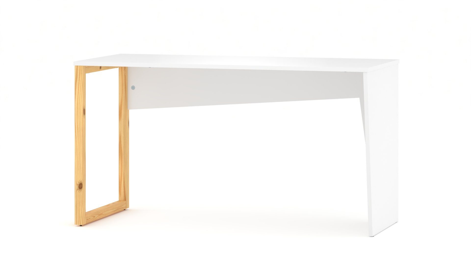 Siblo Schreibtisch Schreibtisch Carol mit bunter Tischplatte (Bunter Kinderschreibtisch Carol ohne Schublade) Weiß