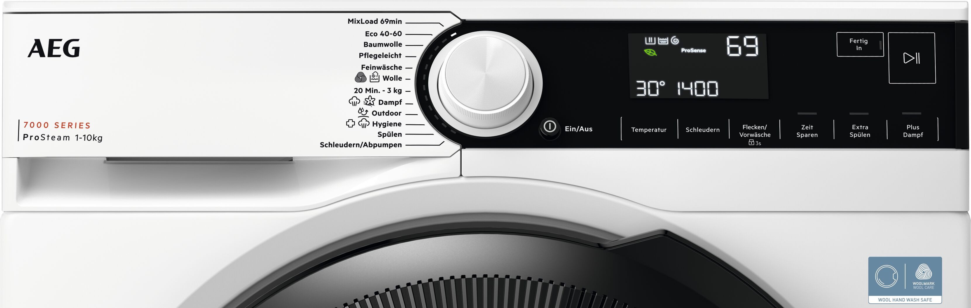 AEG Waschmaschine 7000 ProSteam® LR7A70600, 10 kg, 1600 U/min, ProSteam®: Auffrischen mit Dampf statt Waschen und 96 % Wasser sparen