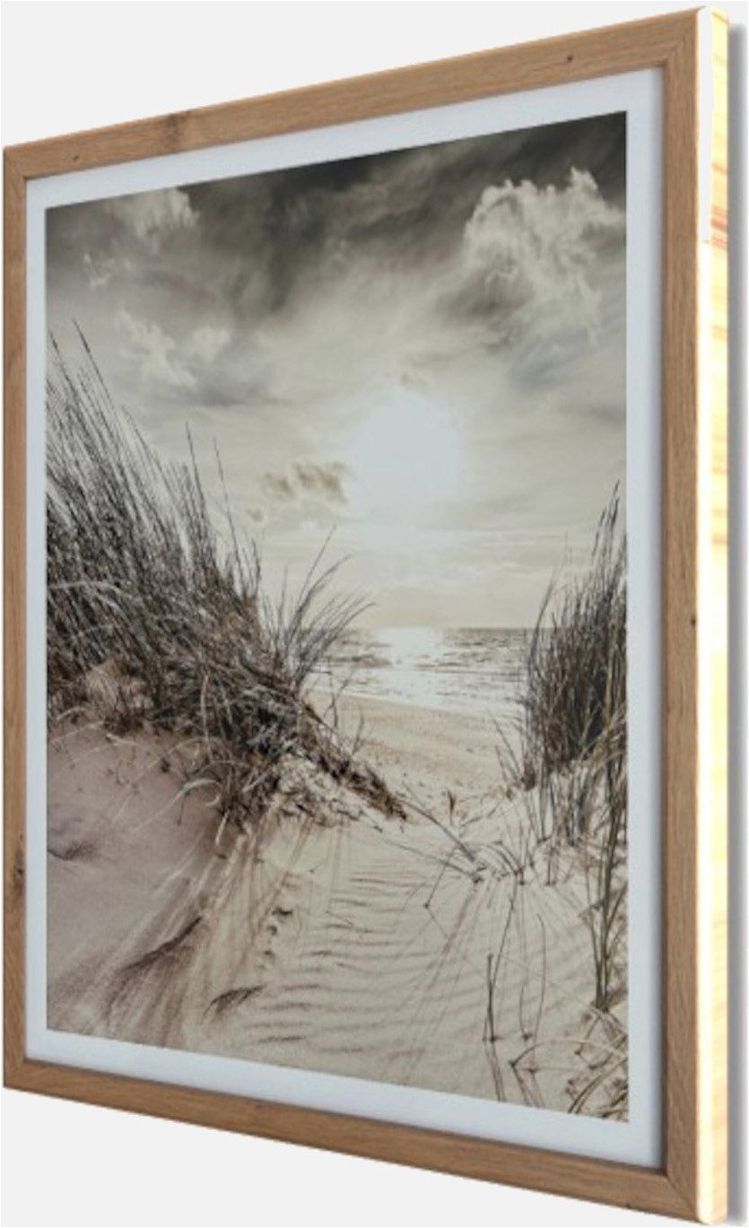 Bönninghoff Bild mit Rahmen Wandbild gerahmt STRAND DÜNE 40x50 cm – Küsten Wanddeko maritim, Landschaft, Meer, Meer Bilder, Natur, Strand, Strandbilder (1 St),  – Bild 3 von 5