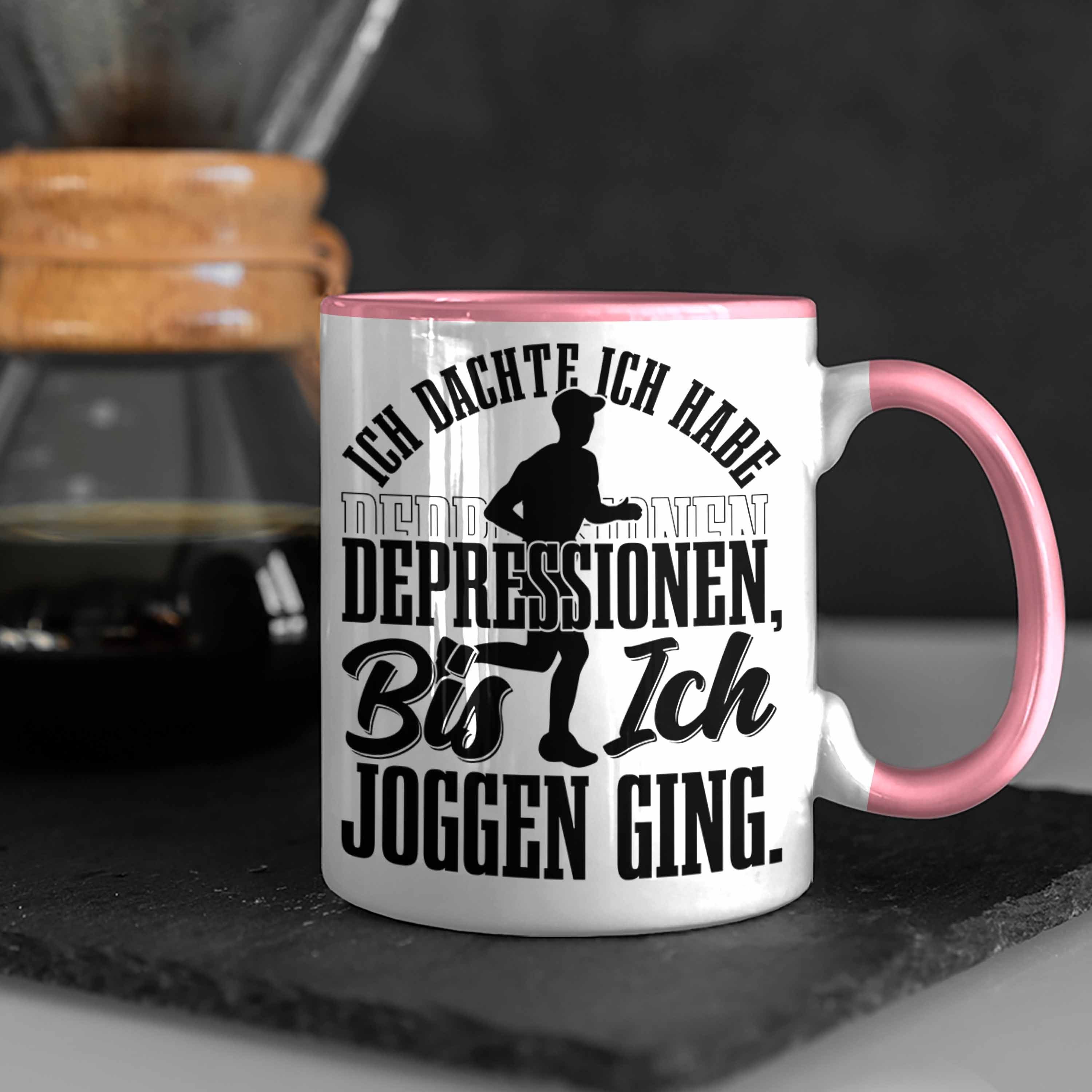 Depressionen Ich Ich Ich Joggen Spruch Trendation Habe Dachte Tasse Tasse Bis Geschenk Rosa