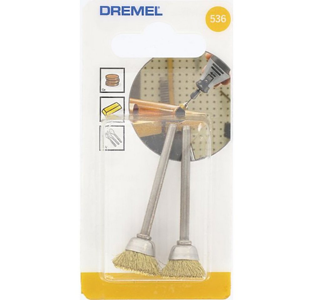 Thumbnail - DREMEL Schleifaufsatz Dremel Messingbürste 536 Schaft-Ø 3.2 mm 26150536JA 2 St.